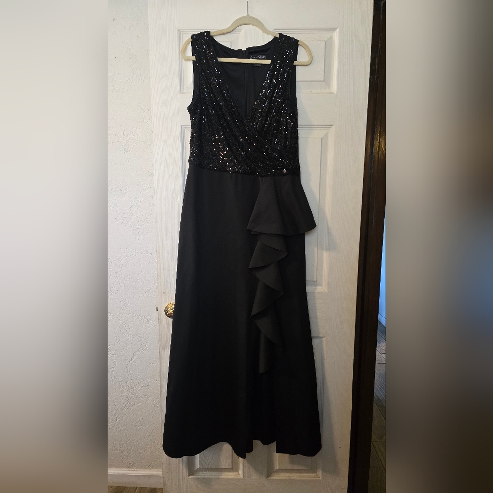beaded dress maxi Celandine Color:Shiny Black BRGZLK Womens Midi Dress princess-dress-up-collection